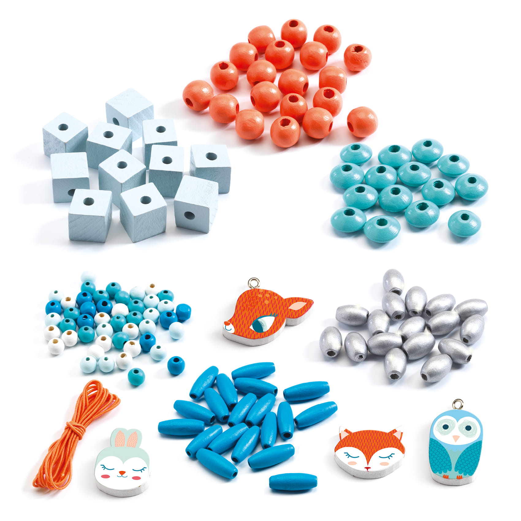 Kit creativ - Wooden Beads - Small Animals | Djeco - 1 | YEO