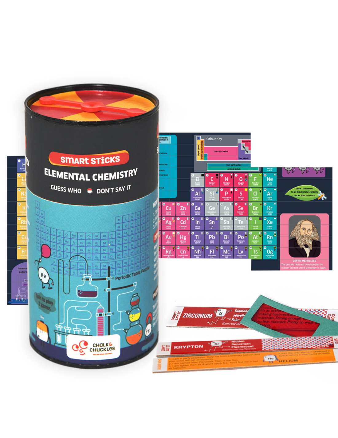 Joc Smart Sticks - Tabelul periodic al elementelor | Chalk & Chuckles
