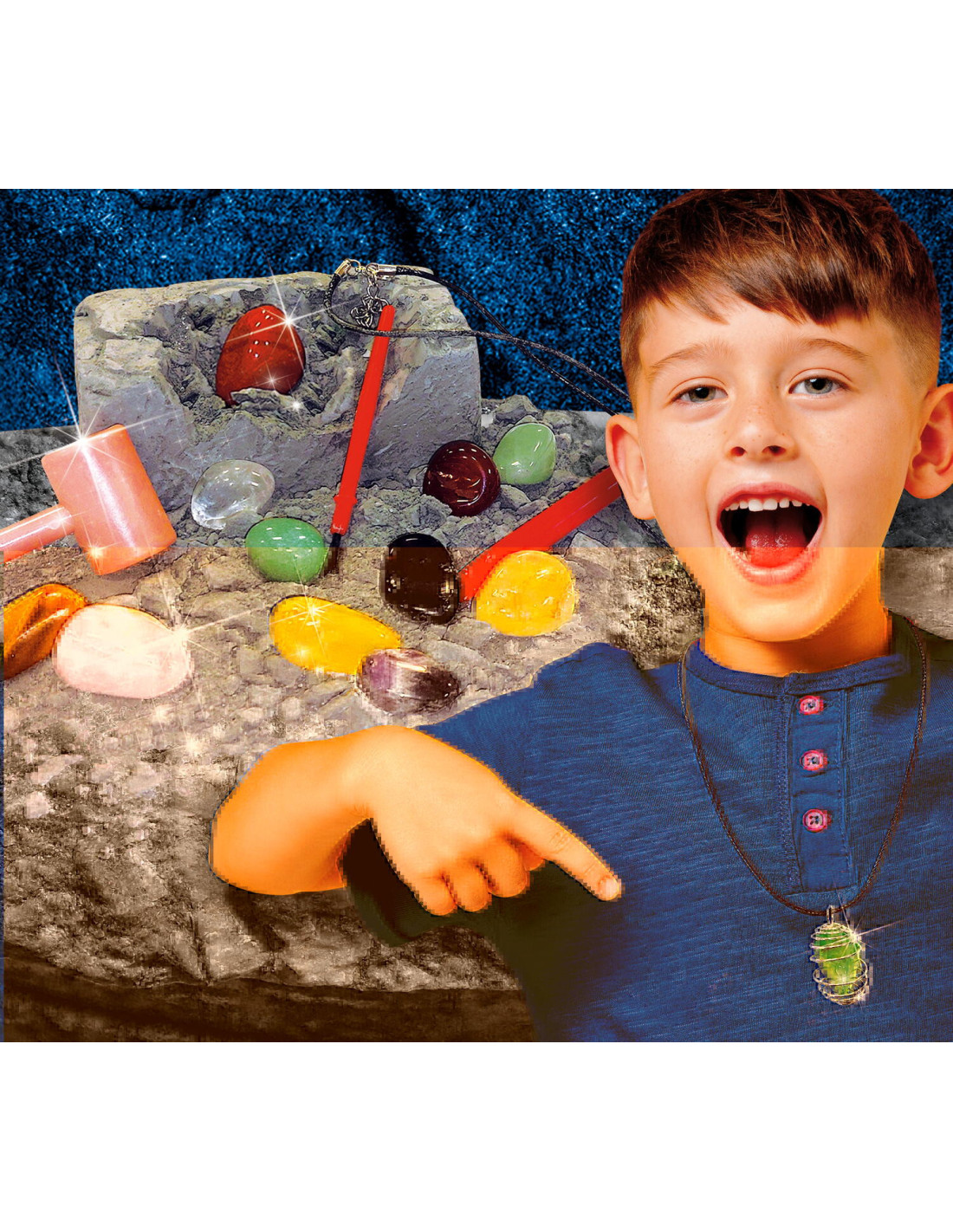 Joc - Experimentele micului geniu - Colier cu piatra pretioasa | Lisciani - 1