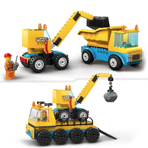 LEGO City - Camioane de constructie si macara cu bila pentru demolari [60391] | LEGO - 1 | YEO