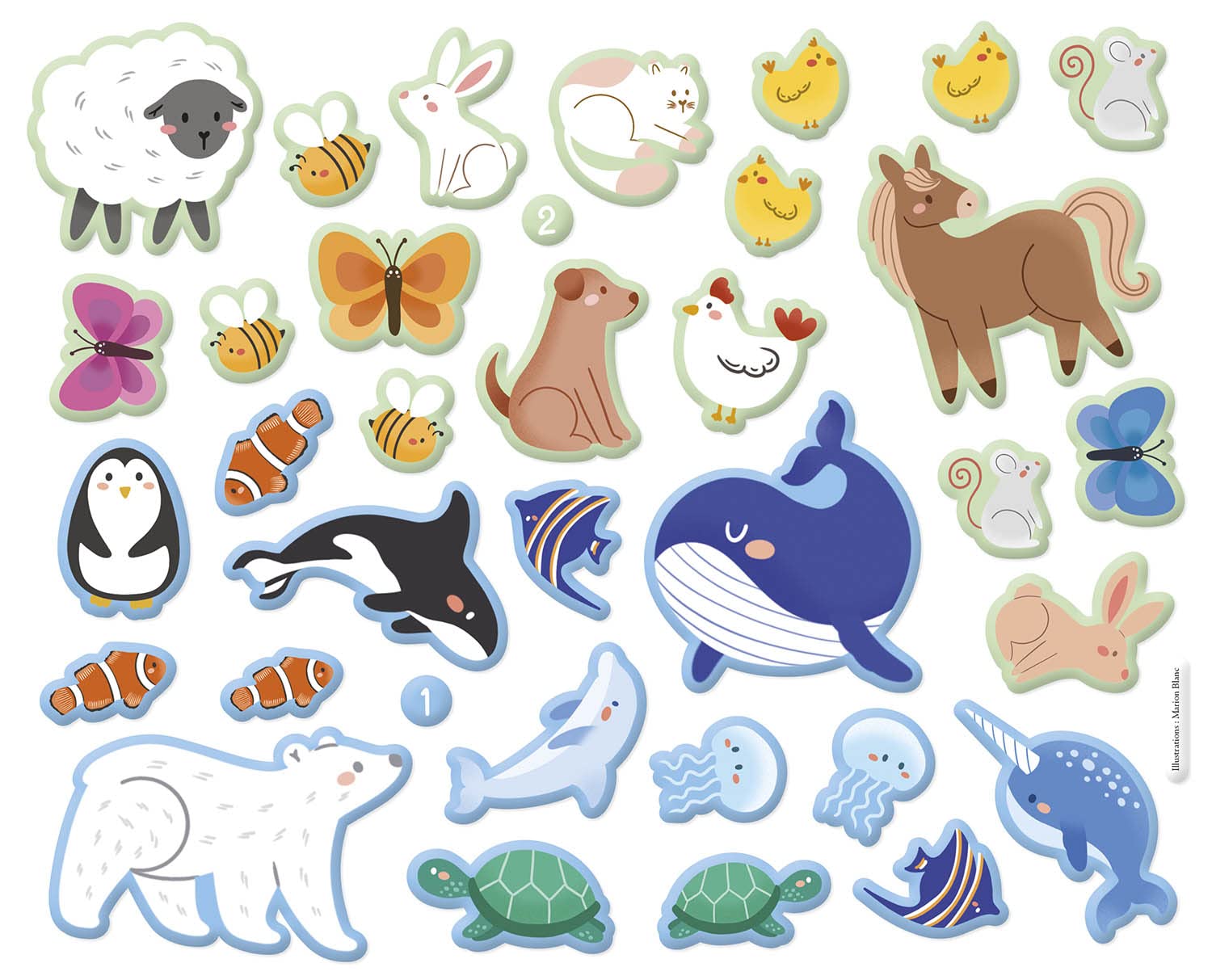 Set 50 de stickere 3D - Animale | Auzou - 1 | YEO