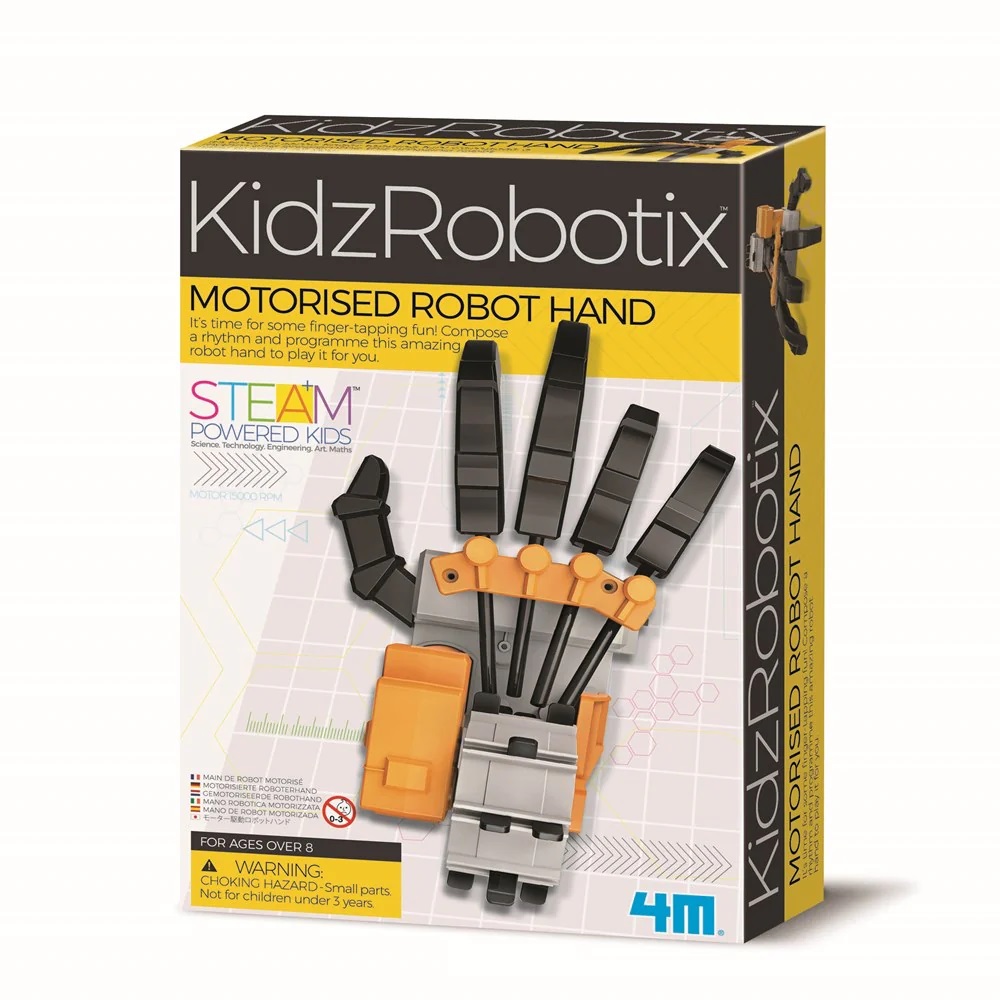 Kit constructie robot - Kids Robotix - Motorised Robot Hand | 4M - 2 | YEO