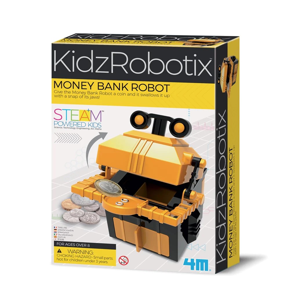 Kit constructie robot - Kids Robotix - Money Bank Robot | 4M - 2 | YEO