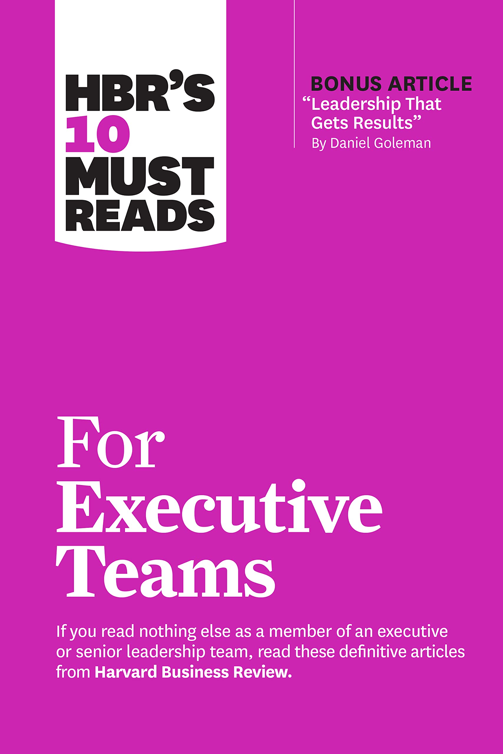 HBR\'s 10 Must Reads - For Executive Teams |