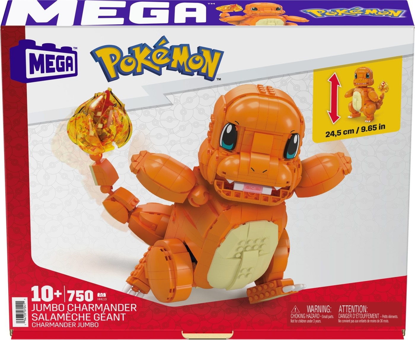 Pokemon - Mega Construx - Jumbo Charmander Salameche | Mattel