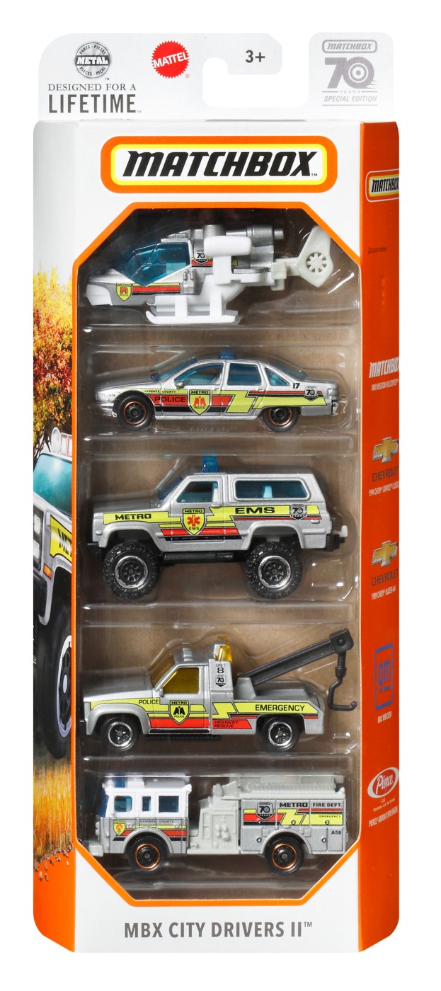 Set 5 Masinute metalice - MBX City Drivers II | Mattel - 0