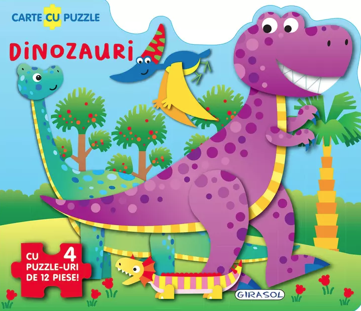 Carte cu puzzle - Dinozauri |