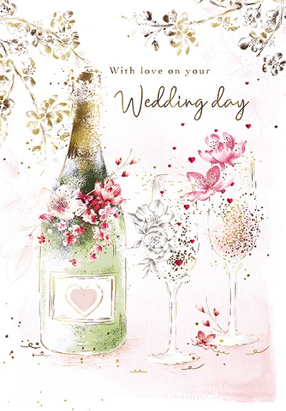 Felicitare - Champagne Bottle & Flutes | Great British Card Company