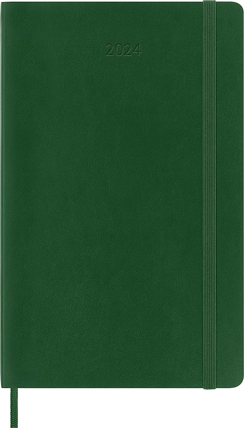 Agenda 2024 - 12-Months Daily Planner - Large, Soft Cover - Myrtle Green | Moleskine