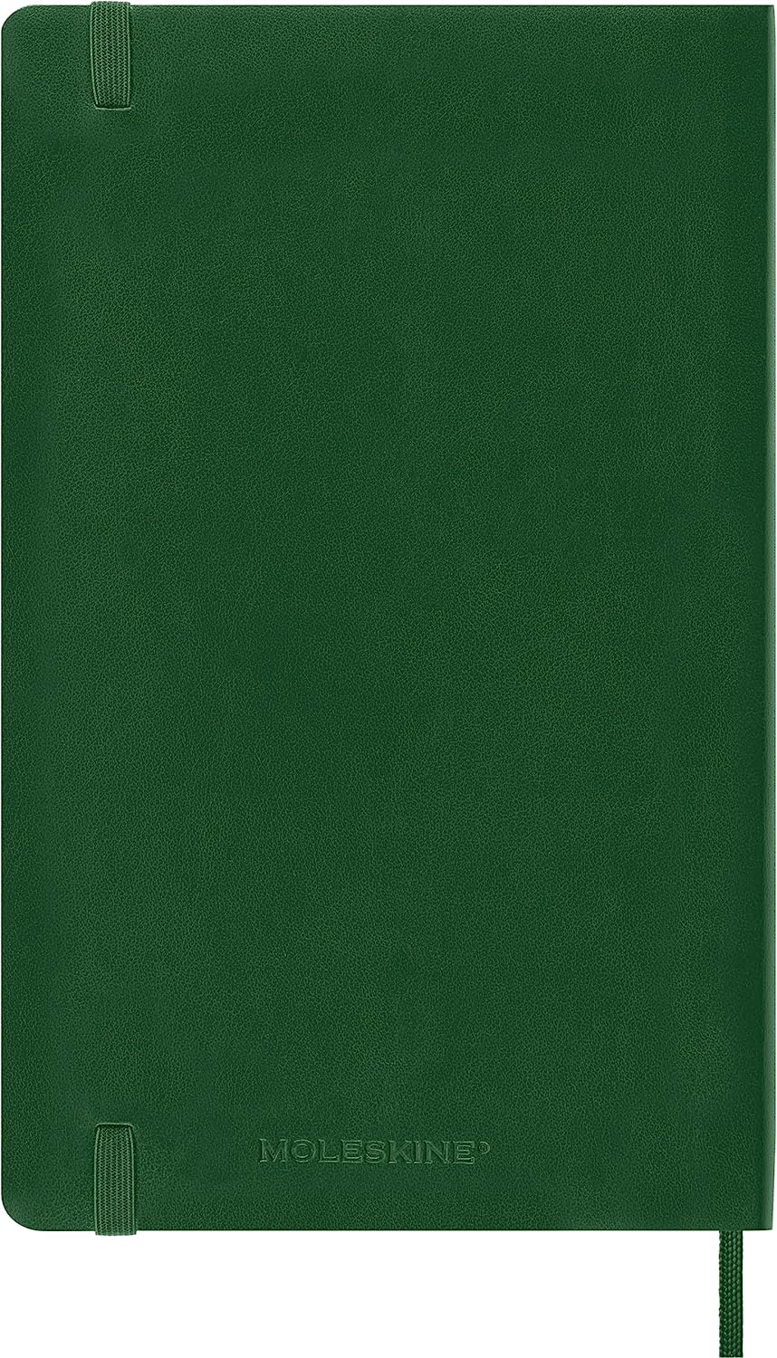 Agenda 2024 - 12-Months Daily Planner - Large, Soft Cover - Myrtle Green | Moleskine - 5 | YEO