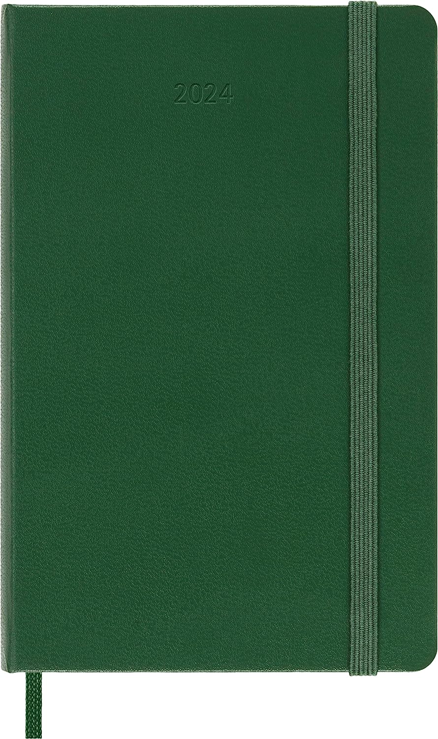 Agenda 2024 - 12-Months Daily Planner - Pocket, Hard Cover - Myrtle Green | Moleskine