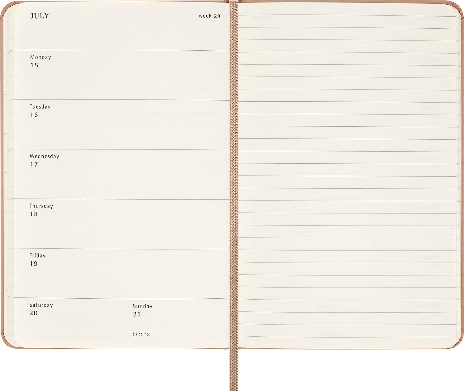 Agenda 2024 - 12-Months Weekly Planner - Pocket, Hard Cover - Sandy Brown | Moleskine - 2 | YEO