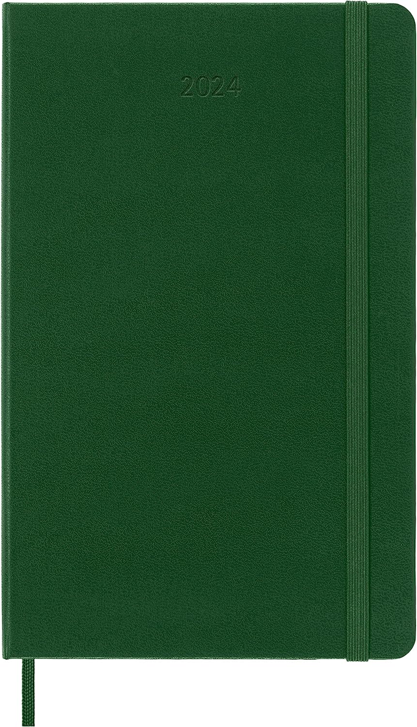 Agenda 2024 - 12-Months Daily Planner - Large, Hard Cover - Myrtle Green | Moleskine