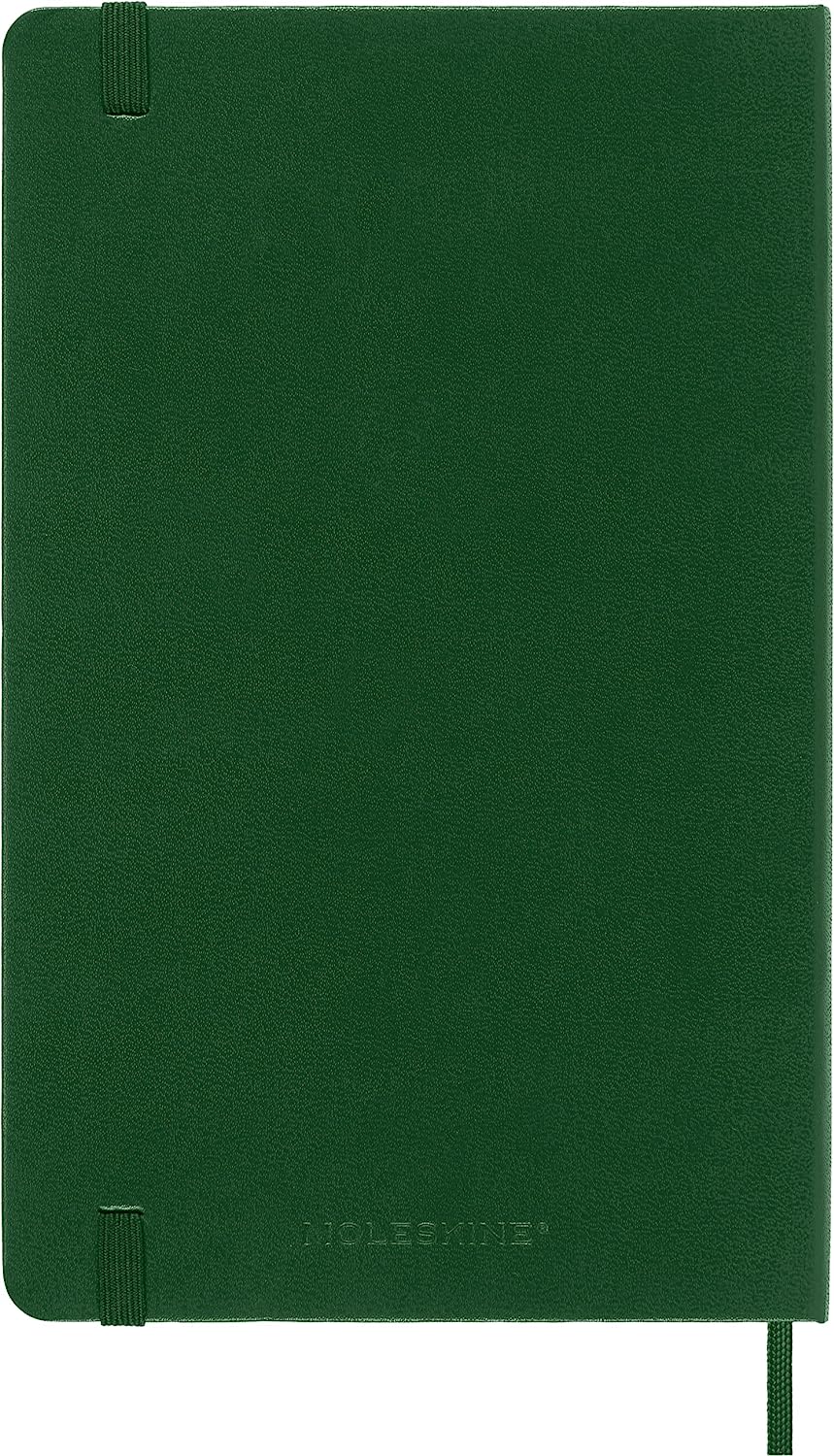 Agenda 2024 - 12-Months Daily Planner - Large, Hard Cover - Myrtle Green | Moleskine - 5 | YEO