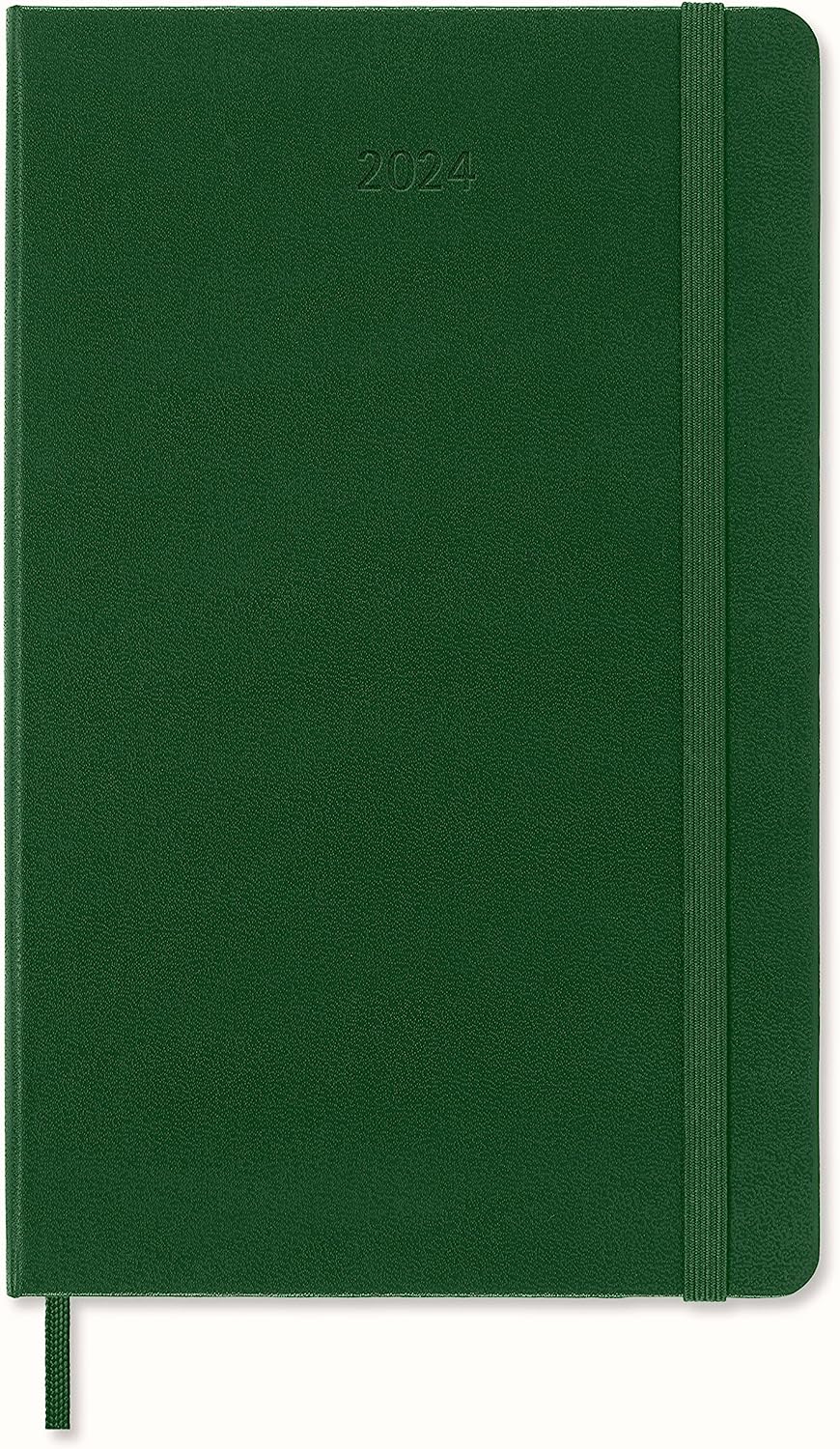 Agenda 2024 - 12-Months Daily Planner - Large, Hard Cover - Myrtle Green | Moleskine - 6 | YEO