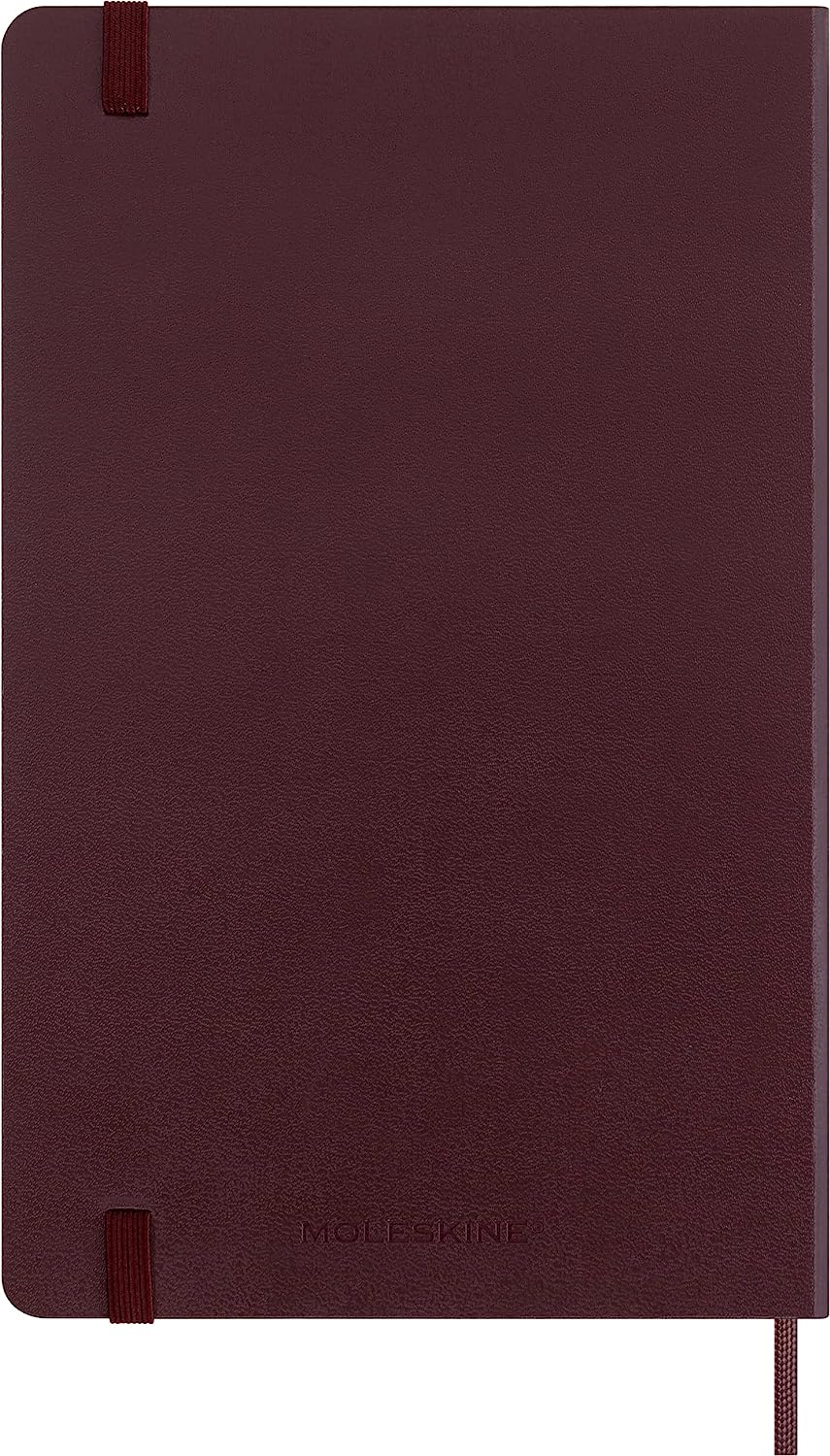 Agenda 2024 - 12-Months Weekly Planner - Large, Hard Cover - Burgundy Red | Moleskine - 5 | YEO