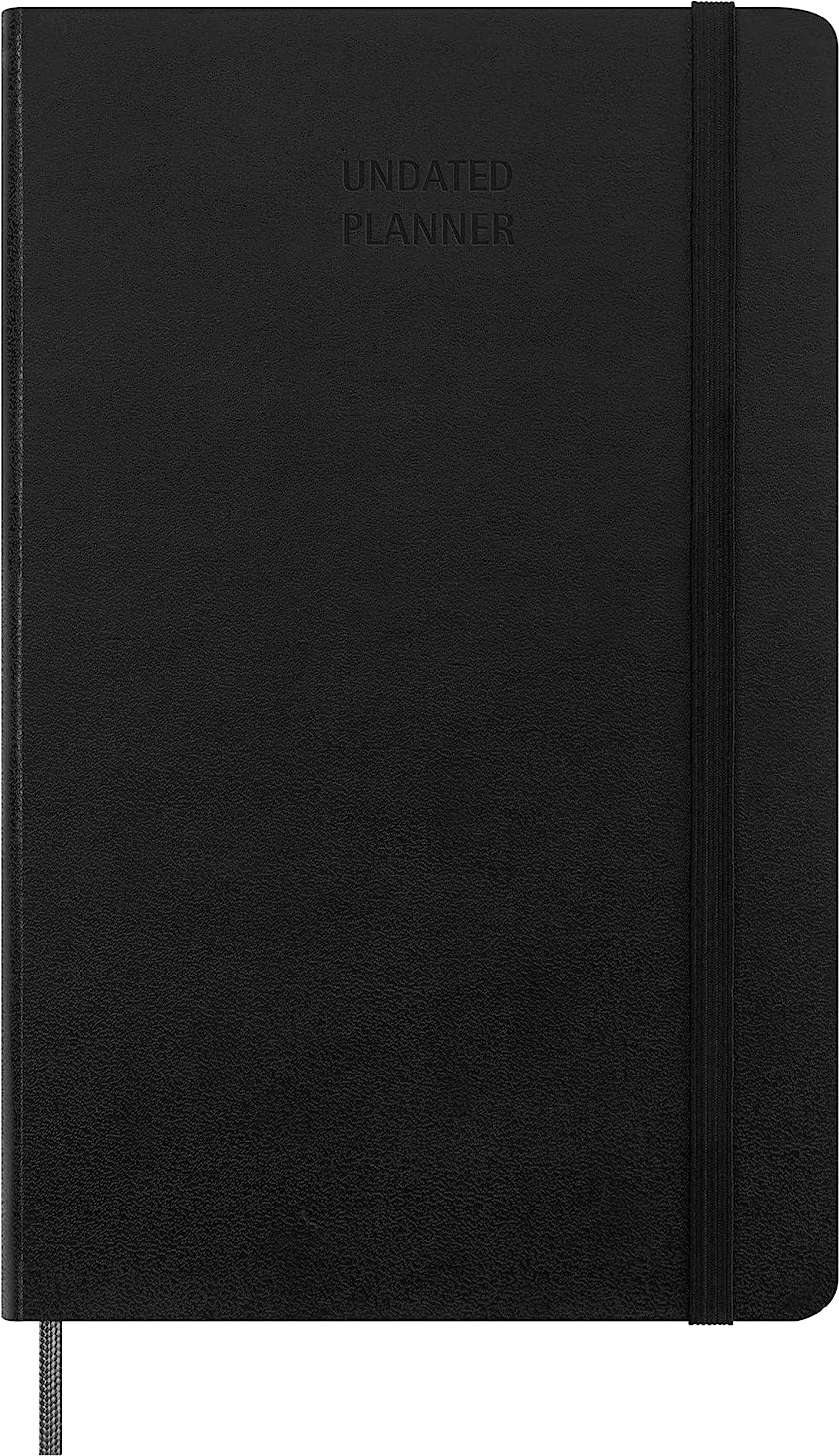 Agenda nedatata - 12-Month Weekly Planner - Large, Hard Cover - Black | Moleskine