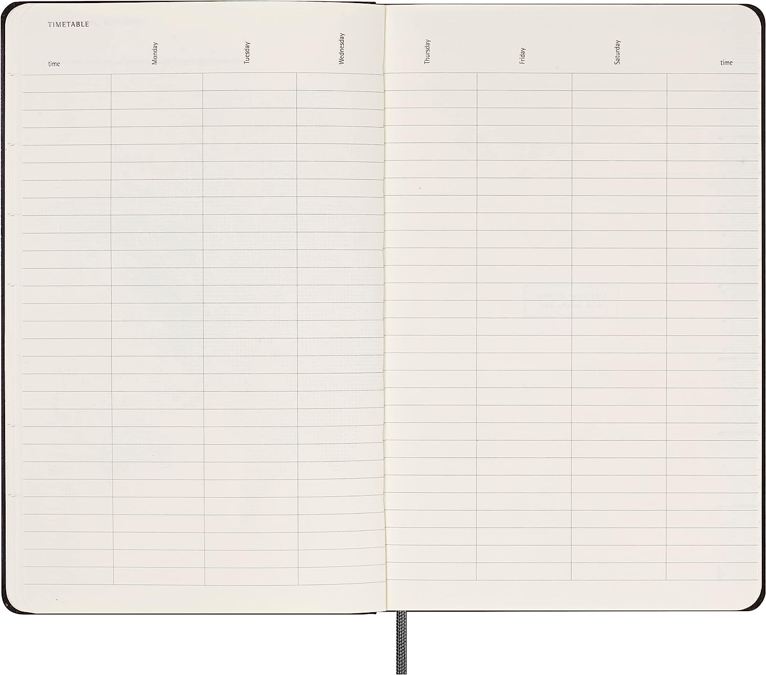 Agenda nedatata - 12-Month Weekly Planner - Large, Hard Cover - Black | Moleskine - 7 | YEO