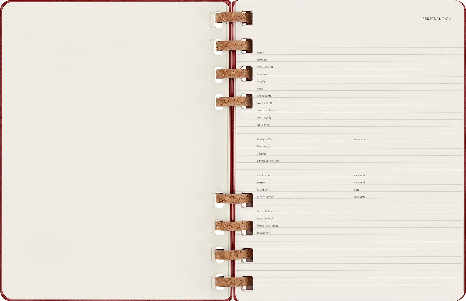 Agenda nedatata - Spiral Planner - XL, Hard Cover - Crush Cherry | Moleskine - 3 | YEO