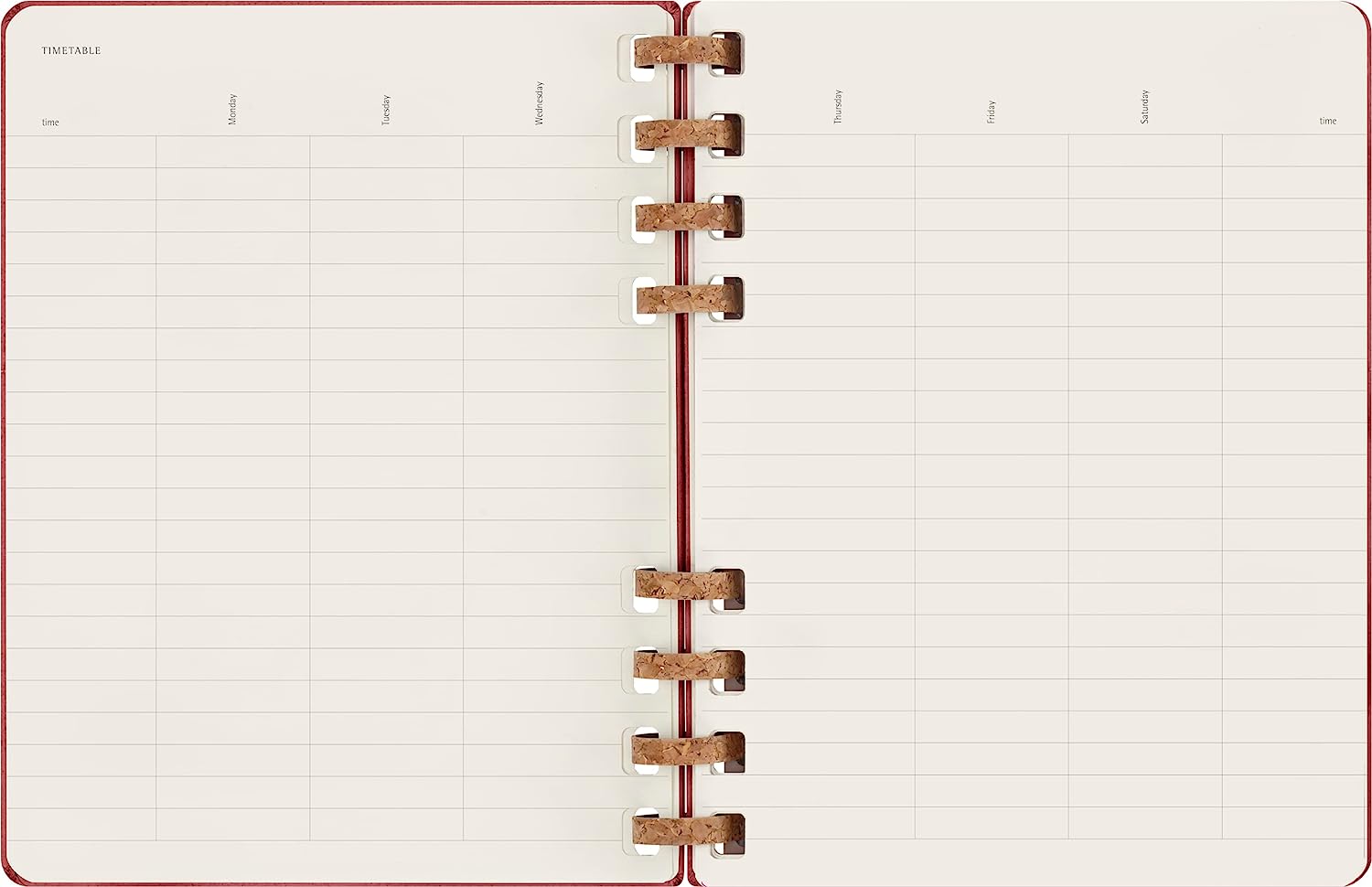 Agenda nedatata - Spiral Planner - XL, Hard Cover - Crush Cherry | Moleskine - 6 | YEO