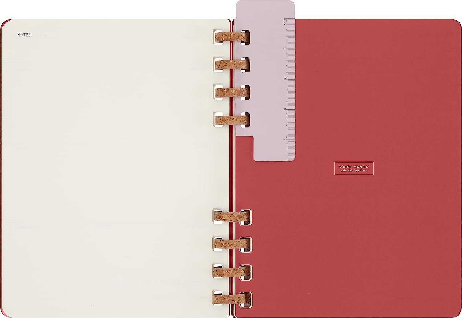 Agenda nedatata - Spiral Planner - XL, Hard Cover - Crush Cherry | Moleskine - 7 | YEO