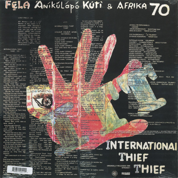 International Thief Thief - Vinyl | Fela Kuti, The Africa 70