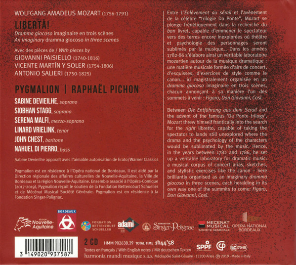 Liberta! (Digipack) | Wolfgang Amadeus Mozart, Ensemble Pygmalion, Sabine Devielhe - 4 | YEO