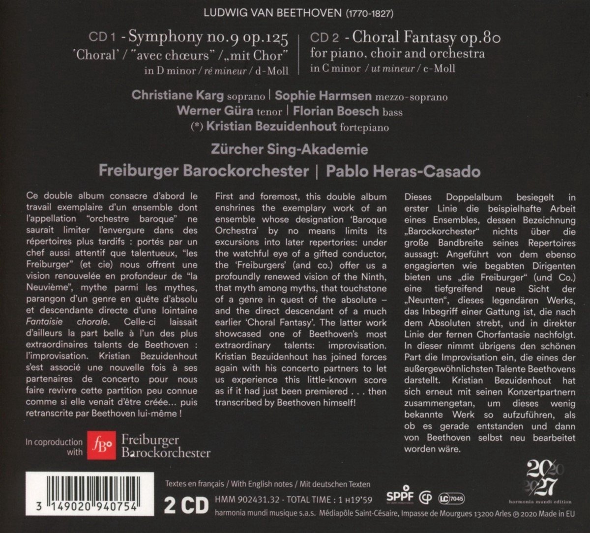 Beethoven: Symphony No.9 \'Choral\' | Ludwig Van Beethoven, Freiburger Barockorchester, Pablo Heras-Casado