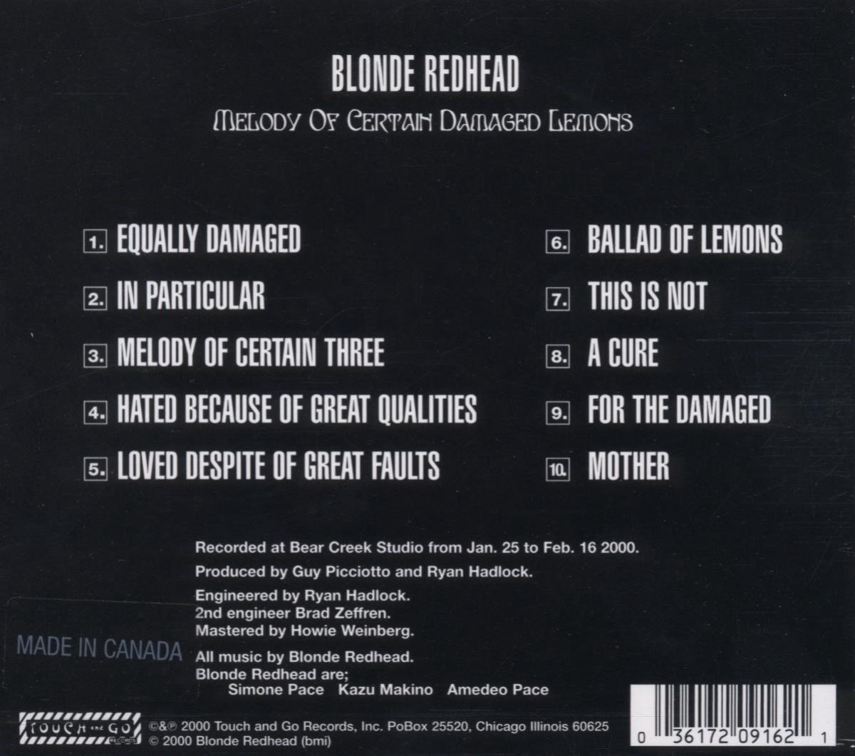 Melody of Certain Damaged Lemons | Blonde Redhead