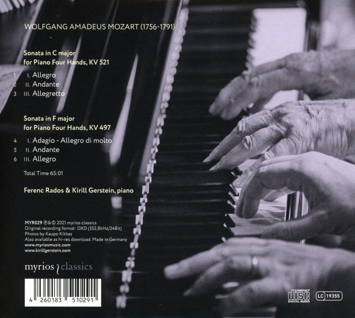 Mozart: Sonatas for Piano Four Hands KV 521 & KV 497 | Wolfgang Amadeus Mozart, Kirill Gerstein, Ferenc Rados