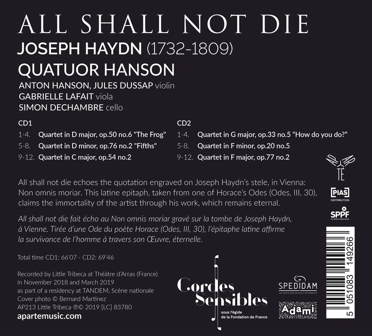 All Shall Not Die | Franz Joseph Haydn, Quatuor Hanson