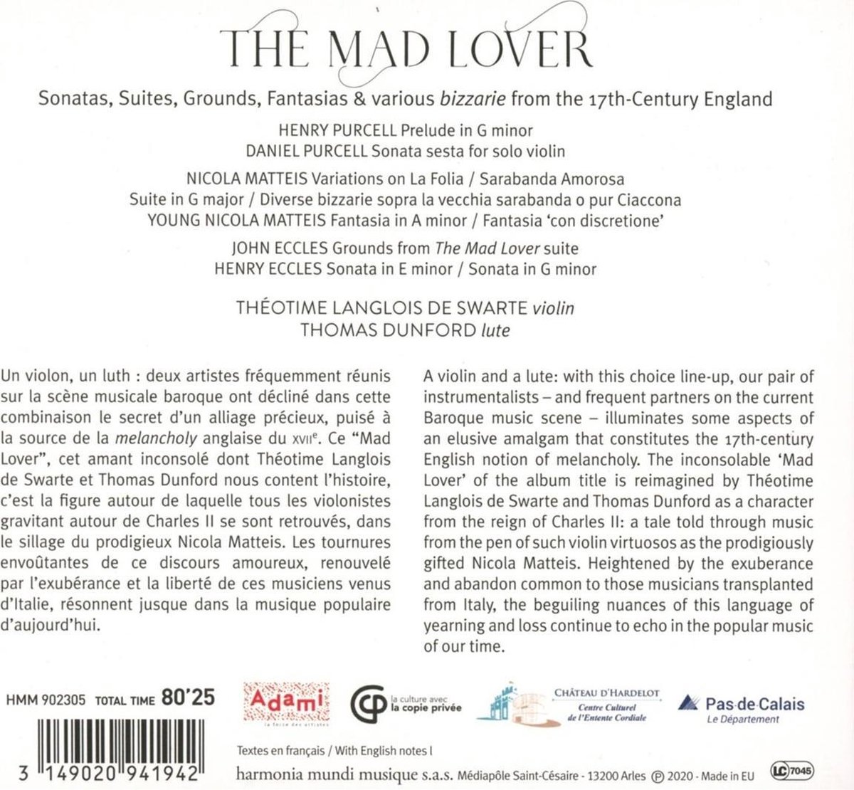 The Mad Lover | Theotime Langlois De Swarte, Thomas Dunford