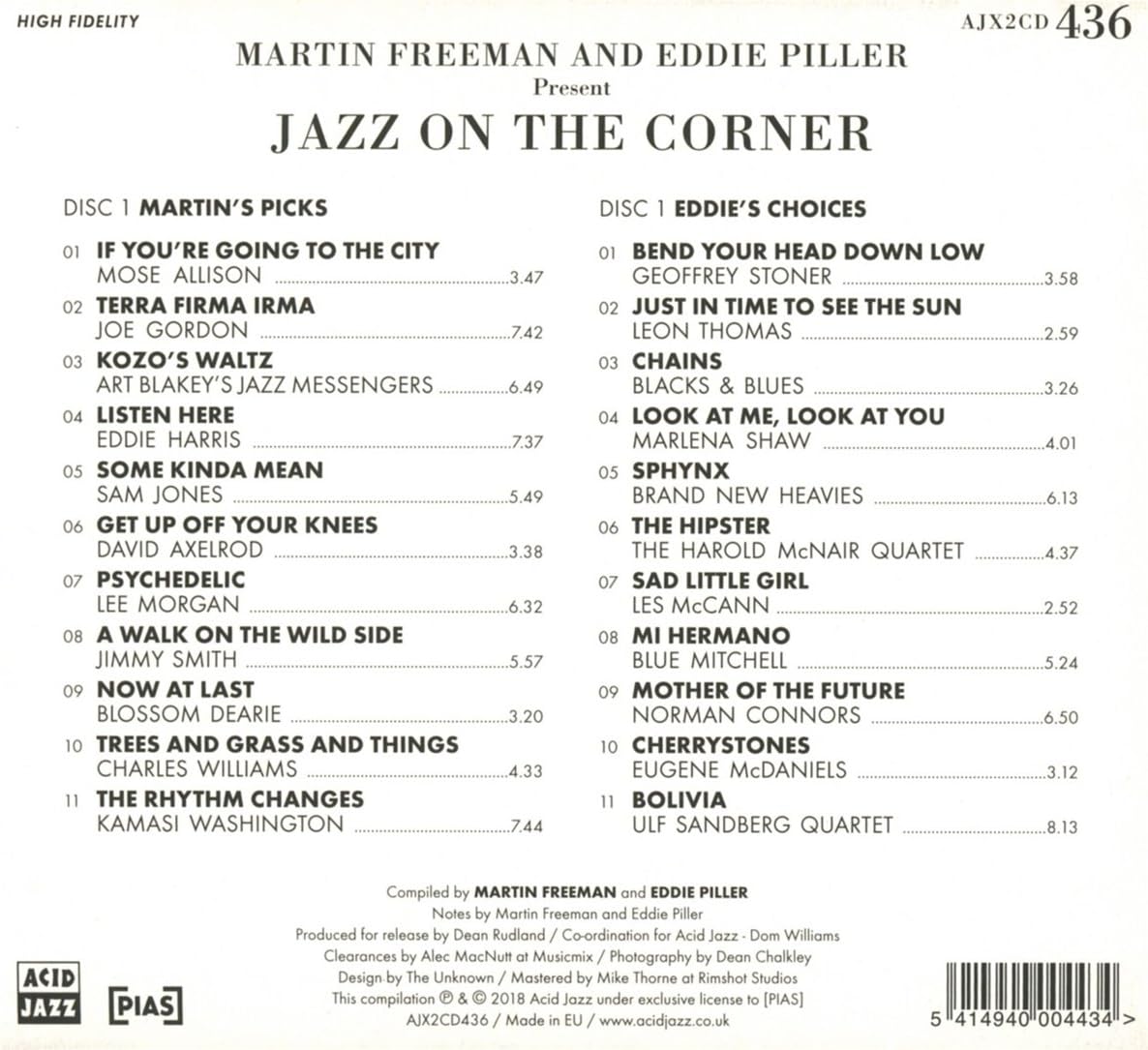 Martin Freeman And Eddie Piller Present Jazz On The Corner | Various Artists