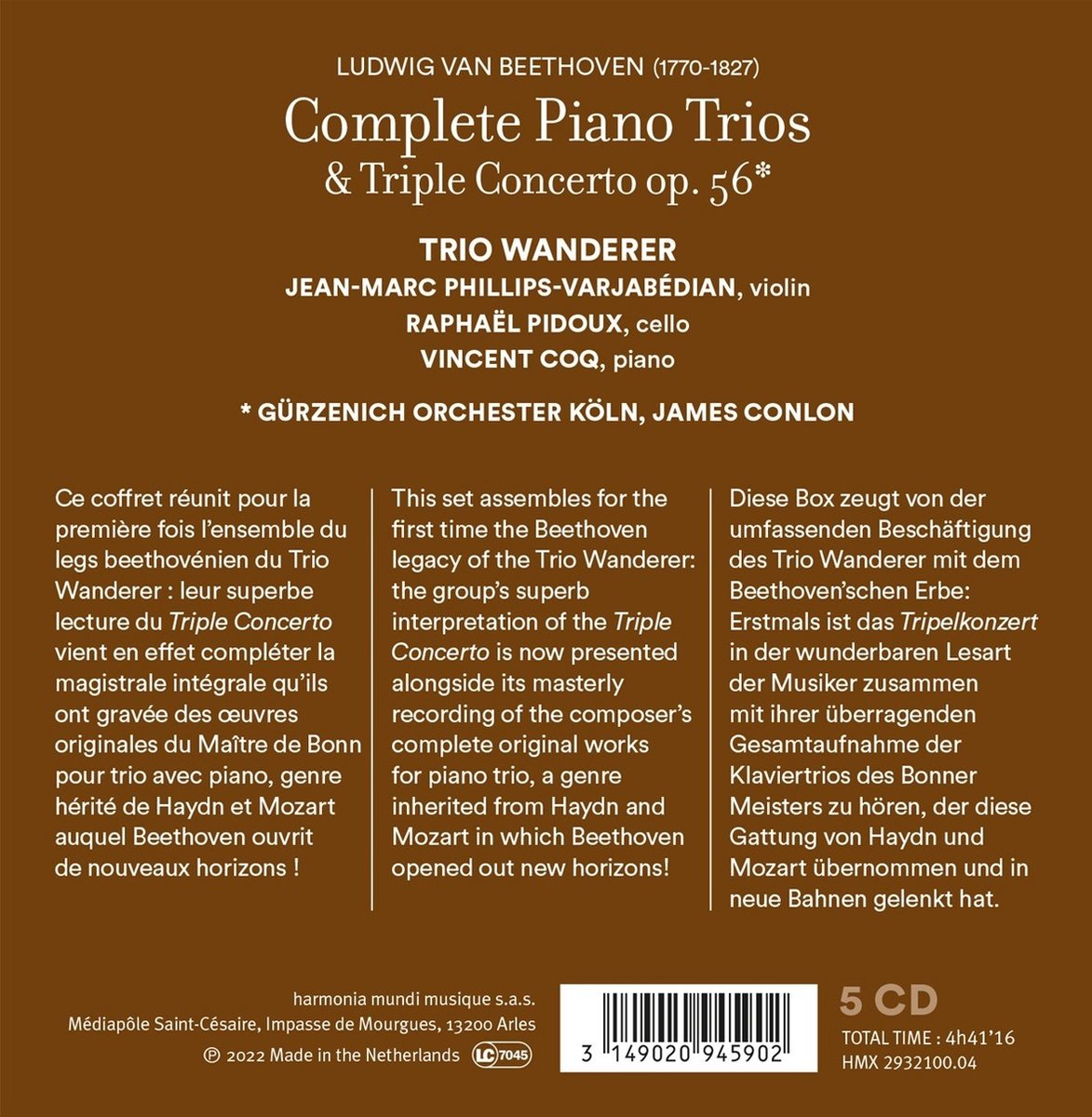 Beethoven: Complete Piano Trios | Ludwig Van Beethoven, Trio Wanderer, James Conlon