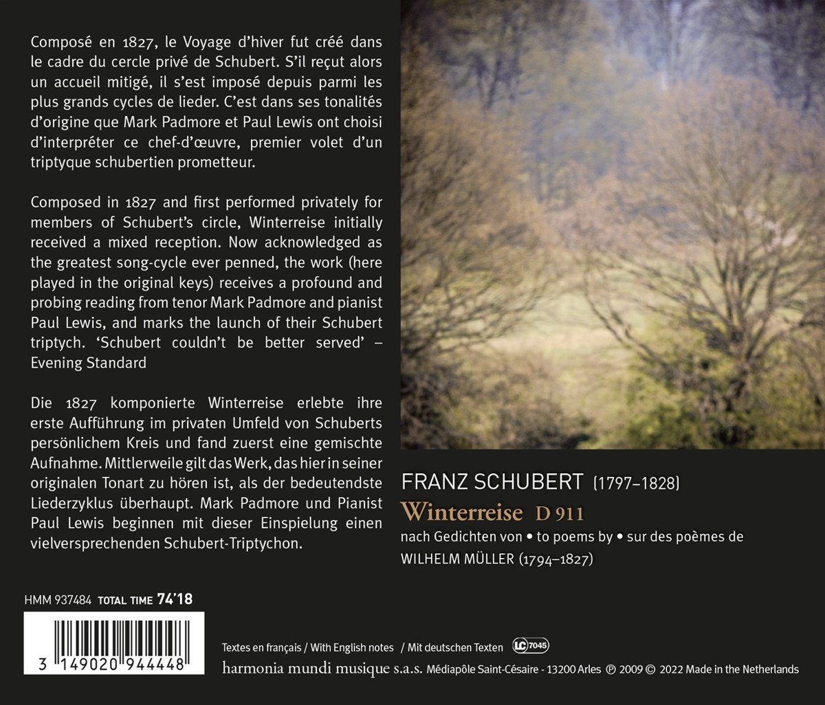 Schubert: Winterreise | Franz Schubert, Mark Padmore, Paul Lewis