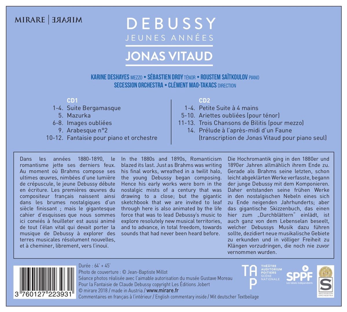 Debussy: Jeunes Annees | Claude Debussy, Jonas Vitaud, Secession Orchestra