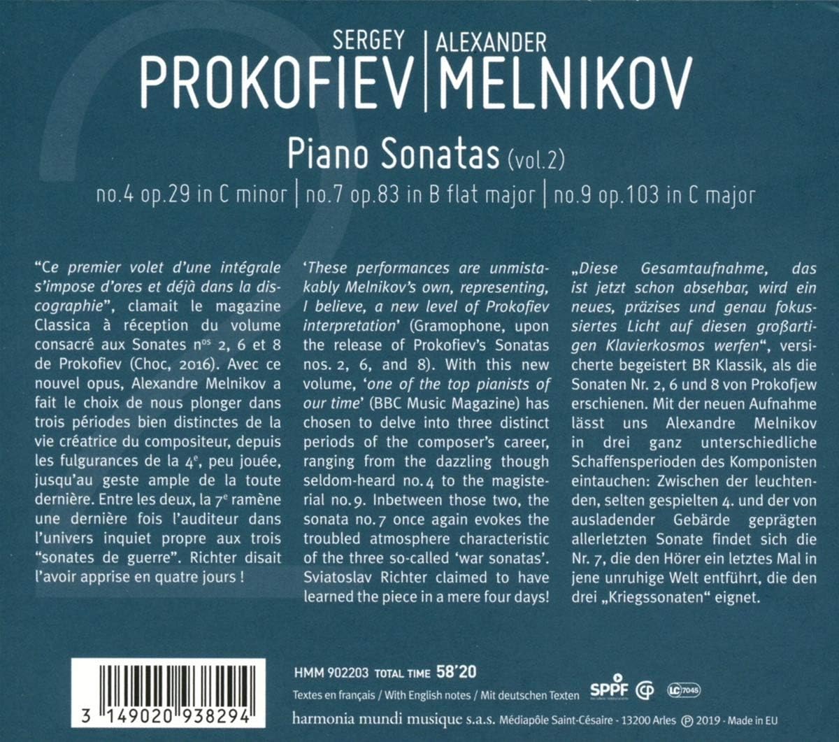 Sergei Prokofiev: Piano Sonatas Nos. 4, 7 & 9 | Alexander Melnikov