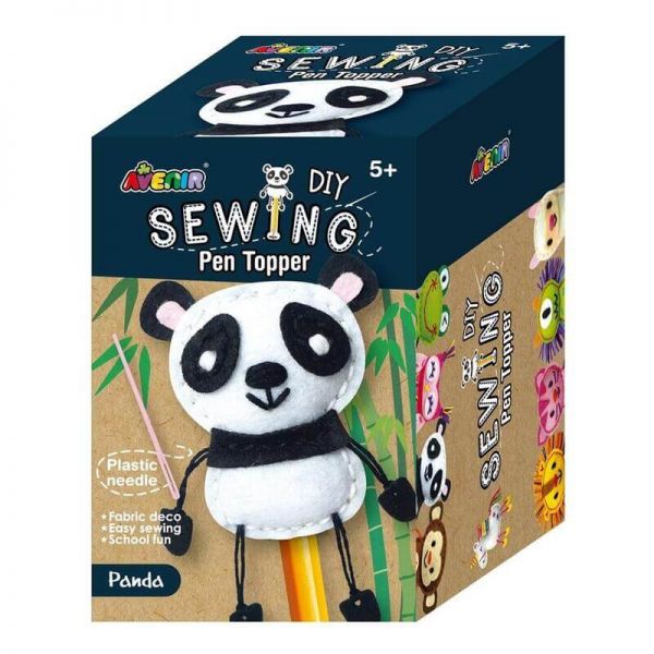 Kit De Cusut - Decoratiune Topper Pentru Creion - Panda | Avenir