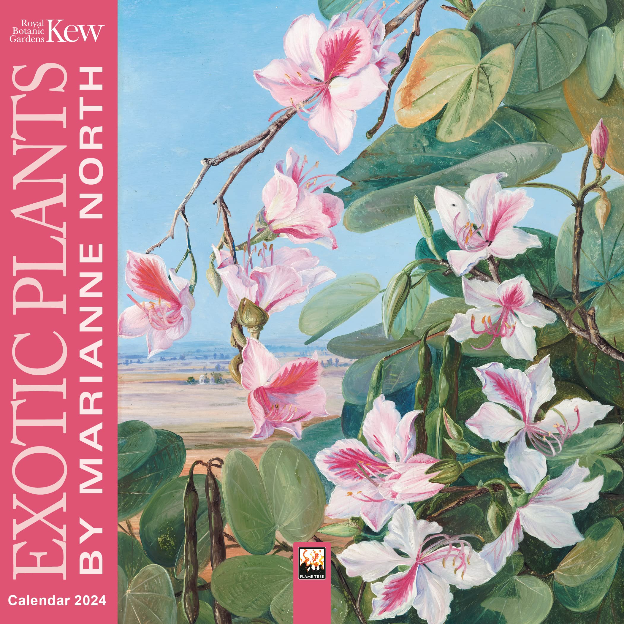 Calendar 2024 - Kew Gardens: Exotic Plants by Marianne North - Mini | Flame Tree Studio