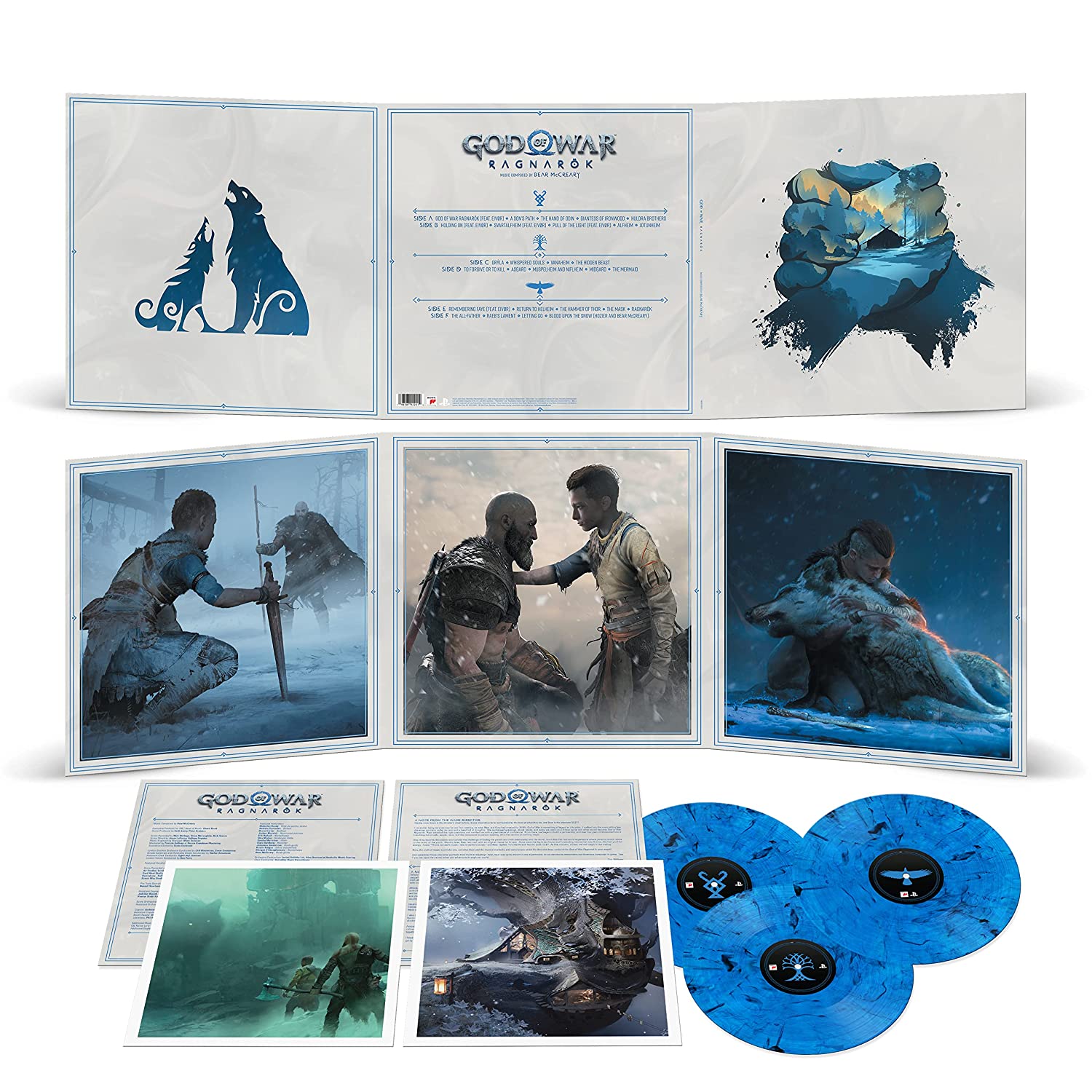 God Of War: Ragnarok - Blue Marbled Vinyl | Bear Mccreary