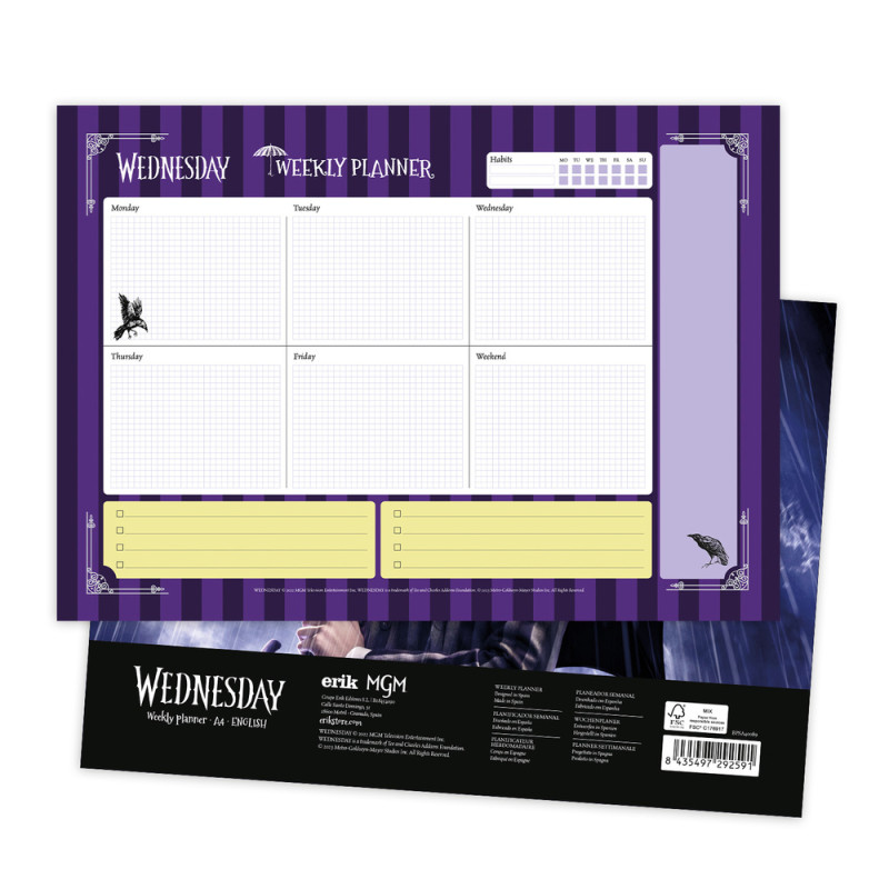 Planner - Wednesday Weekly Planner, A4 | Grupo Erik