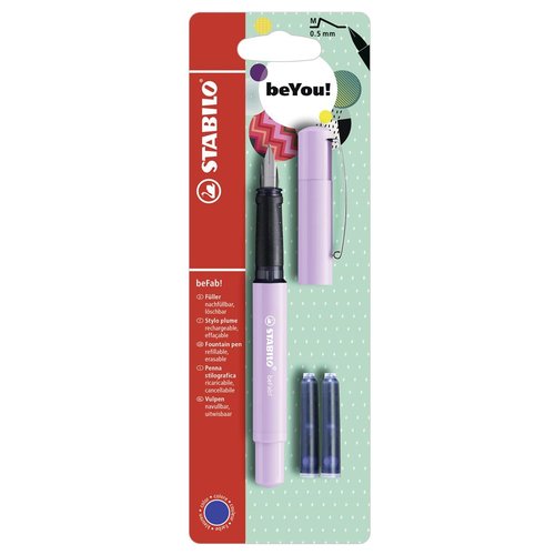 Stilou - beFab! - beYou!, pastel mov, M, 0.5mm, cu rezerve | Stabilo - 2 | YEO