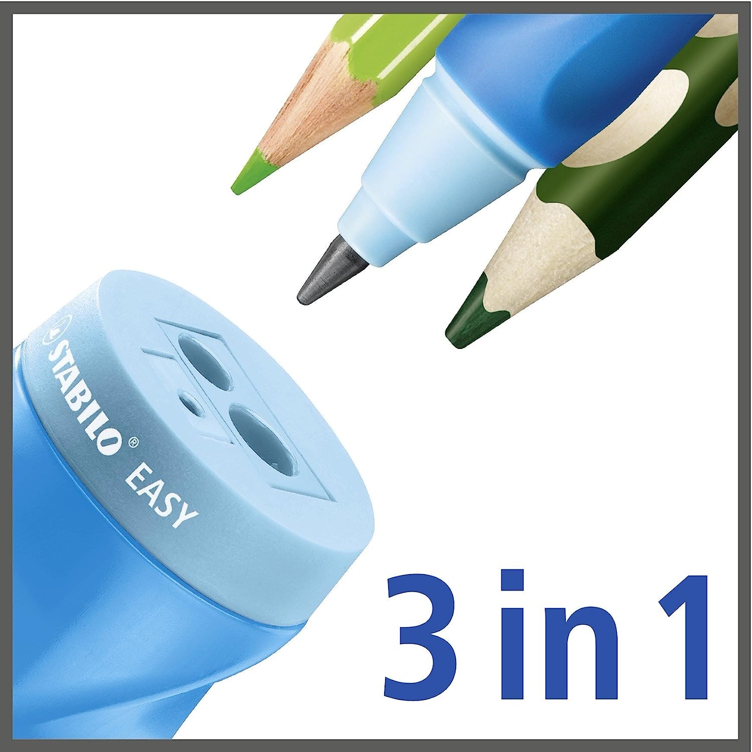 Ascutitoare - EASYsharpener, pentru dreptaci, dubla, petrol | Stabilo - 3 | YEO