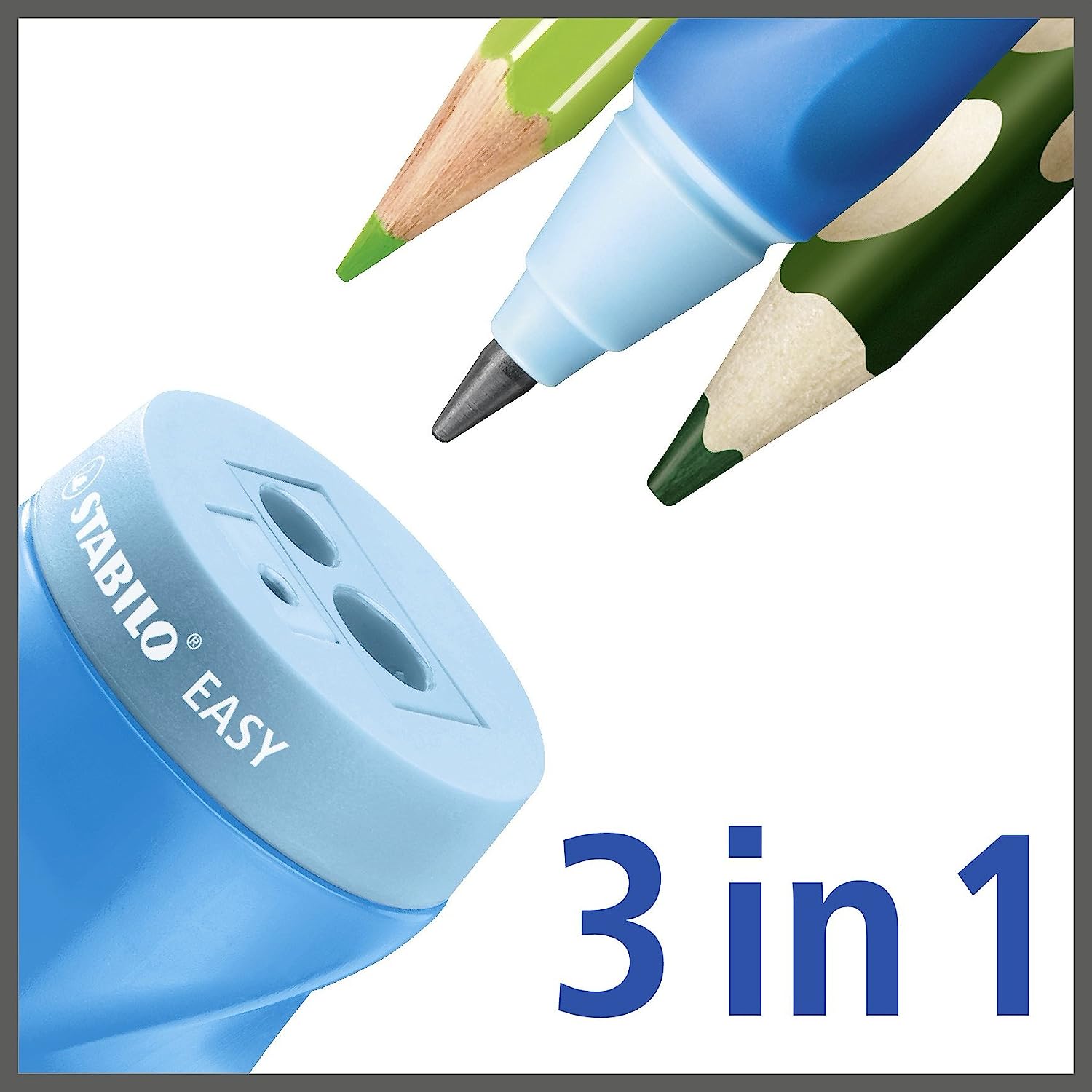 Ascutitoare - EASYsharpener, pentru stangaci, dubla, albastru | Stabilo - 1 | YEO