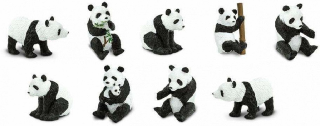 Tub cu figurine - Ursi Panda | Safari