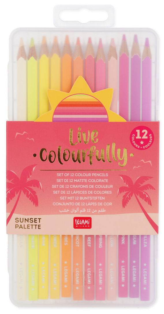 Set 12 creioane de colorat - Live colourfully - Magenta | Legami - 6 | YEO