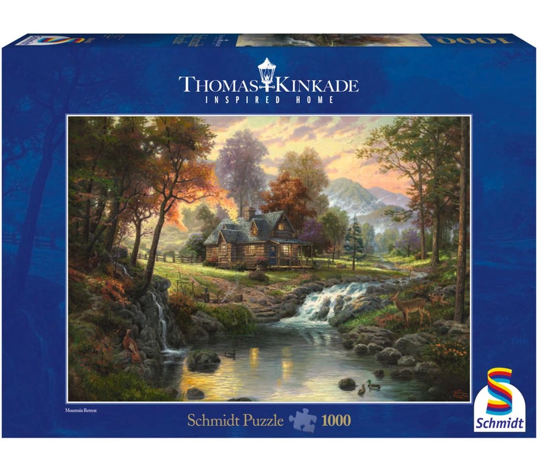 Puzzle 1000 piese - Thomas Kinkade - Mountain Retreat | Schmidt