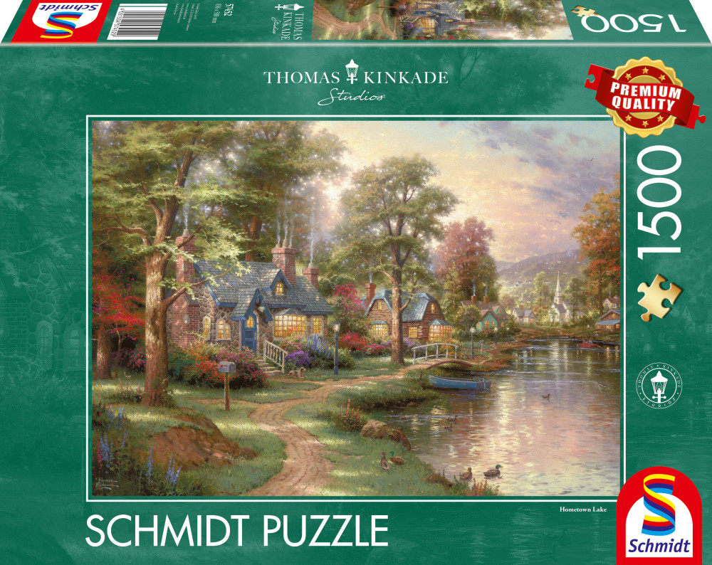 Puzzle 1500 piese - Thomas Kinkade - Hometown Lake | Schmidt
