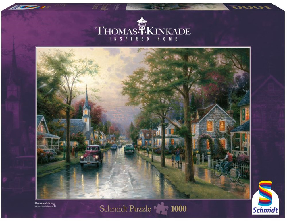 Puzzle 1000 piese - Thomas Kinkade - Hometown Morning | Schmidt - 1