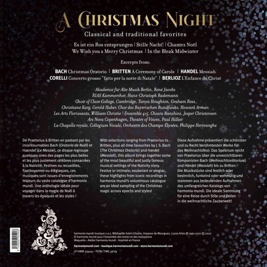 A Christmas Night - Vinyl | Akademie fur Alte Musik Berlin, Rene Jacobs